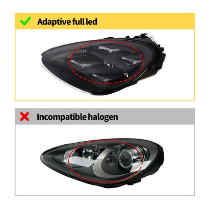LED Pair Front Head Lamps Assembly for Porsche Cayenne (2011–2014)