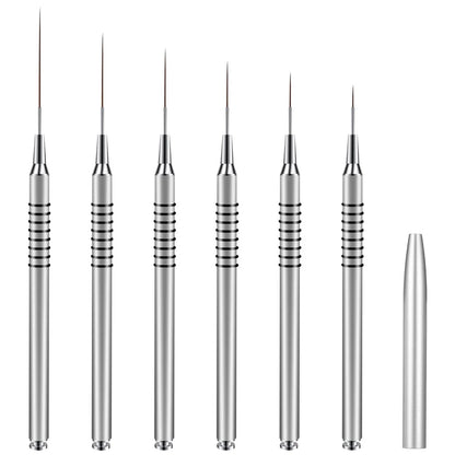 6Pcs Nail Art Liner Brushes for Fine Detailing