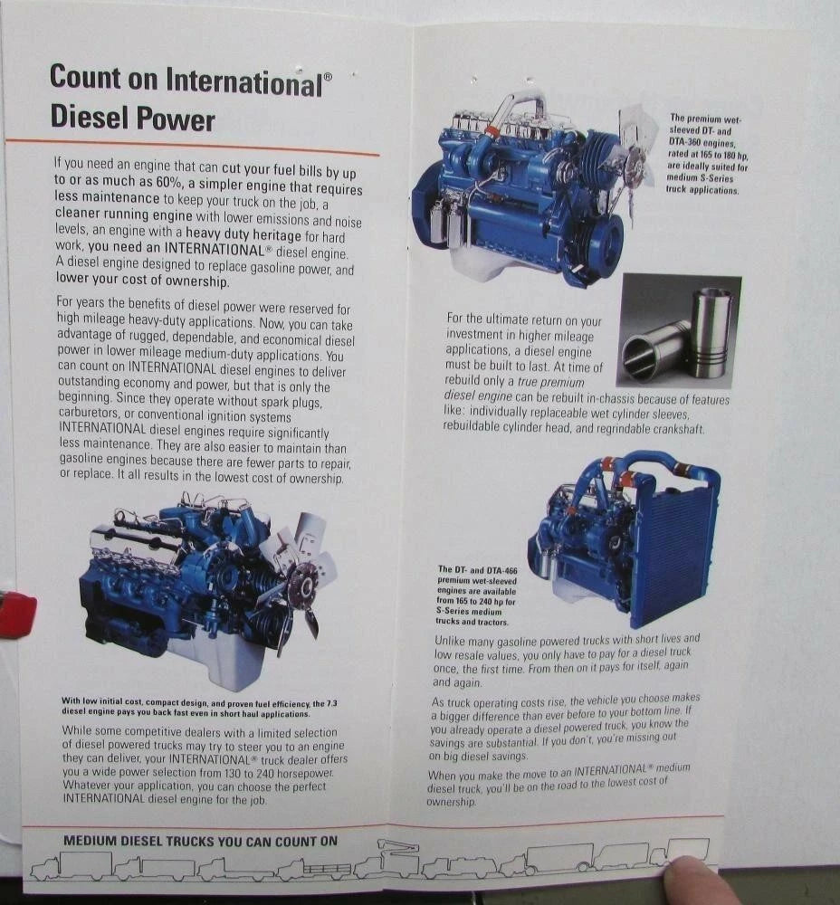Sales Brochure for International Trucks IHC Medium Diesel (1988)