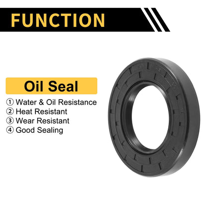 Set of 5 Oil Seal Rotary Shaft Seal NBR Rubber 45x80x12mm Black
