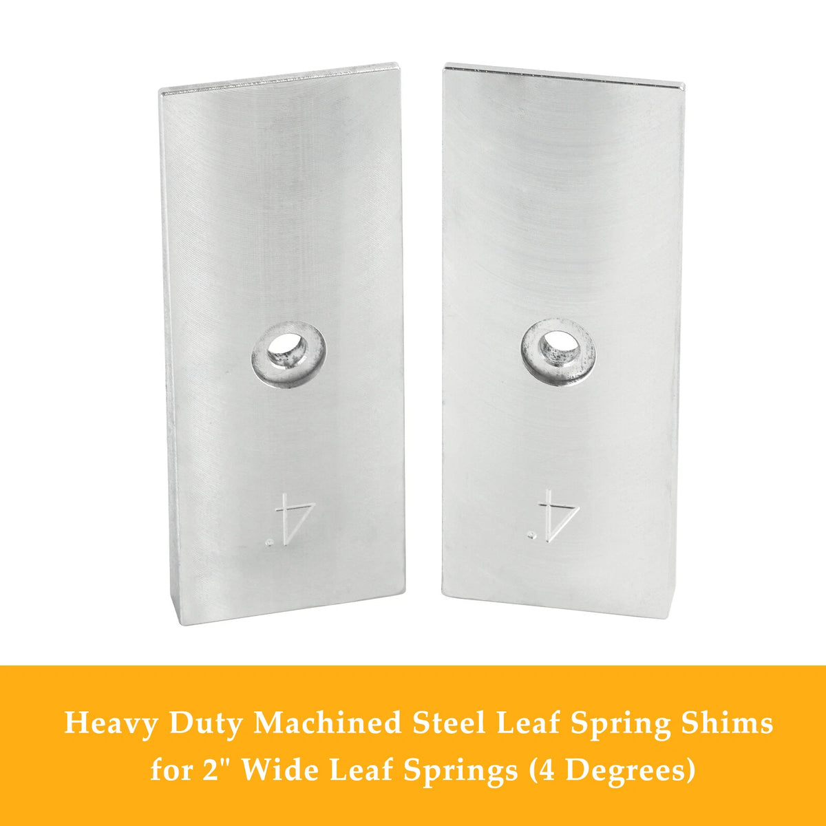 2X 2" Wide 4° Steel Leaf Spring Degree Shims for (C147-025-B)