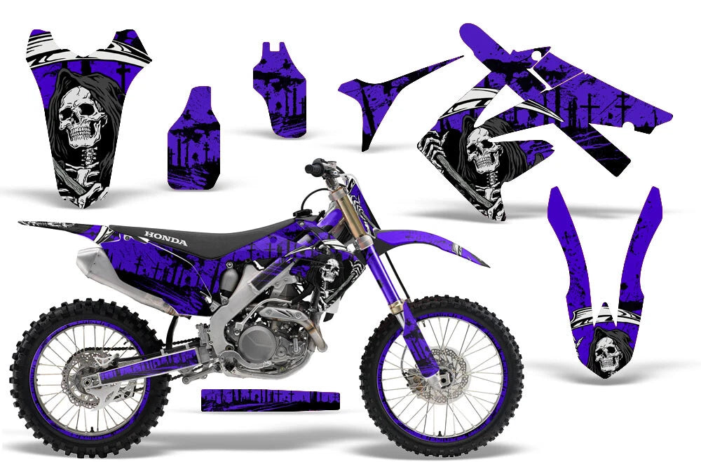 Full Graphics Kit for Honda CRF250R 2010–2013, 450R 2009–2012, ReaperV2 Purple