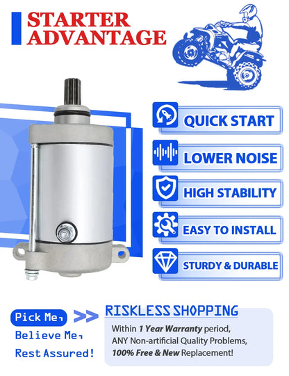 Starter for Yamaha Grizzly 600 YFM600 (1998–2001) with Bendix