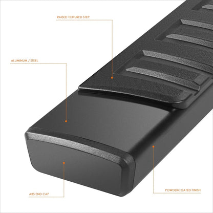 6" Aluminum Side Step Nerf Bars for Nissan Frontier Crew Cab (2005–2024)