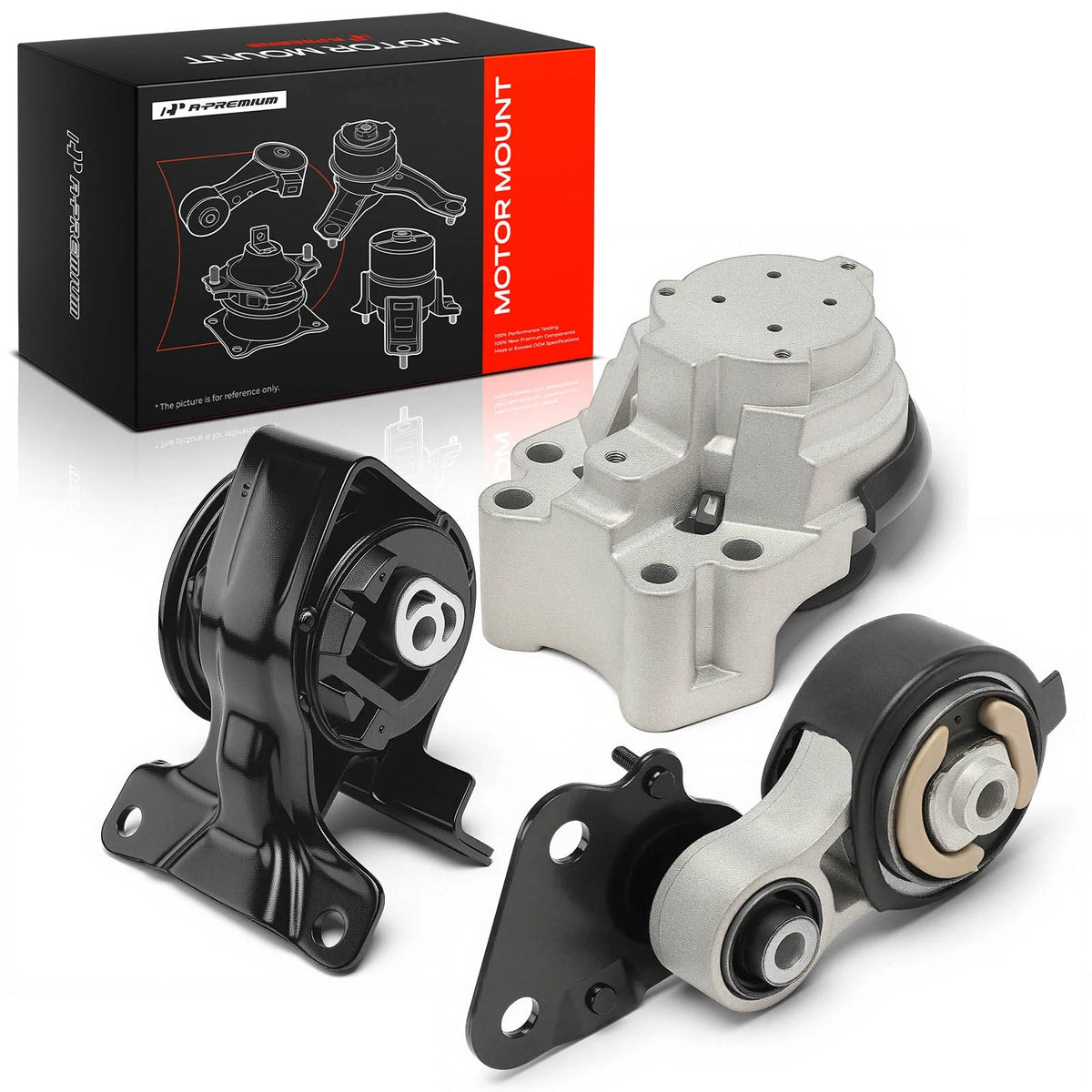 3X Engine Motor & Trans Mount Set for Ford Edge (2007–2010) - 7A1Z6038AA, 7T4Z6038AA, 8G1Z6038A