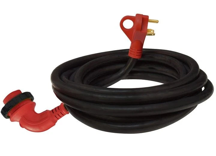 30A Male to 30A Locking Female RV Cord 90° 25ft (A10-3025ED90)