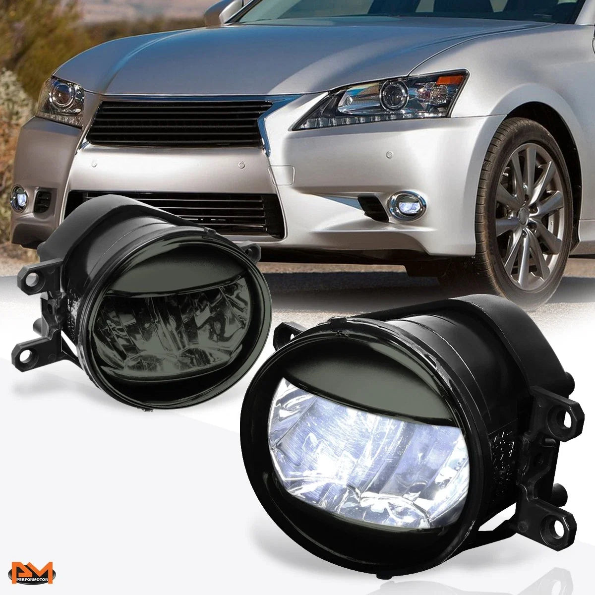 Set of 2 Smoked Lens LED Fog Lights for Camry/Rav4/Corolla (2006–2013)
