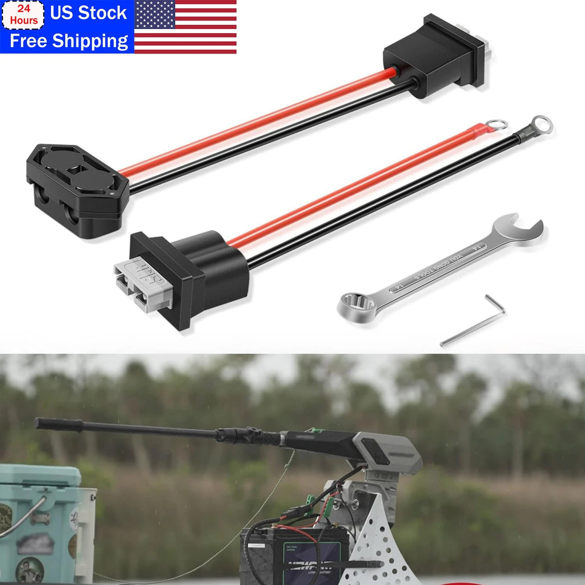 Trolling Motor Quick Connect Plug for Marine Battery Disconnect Connectors