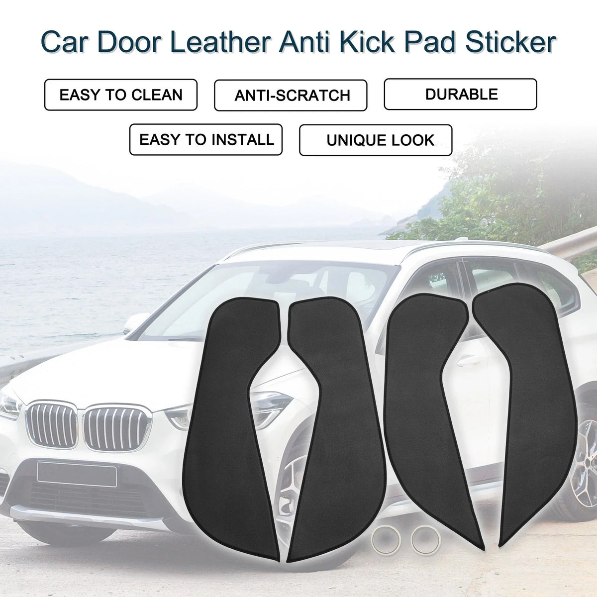 Set of 1 Car Door Leather Anti Kick Pad Sticker for BMW X1 (2016)