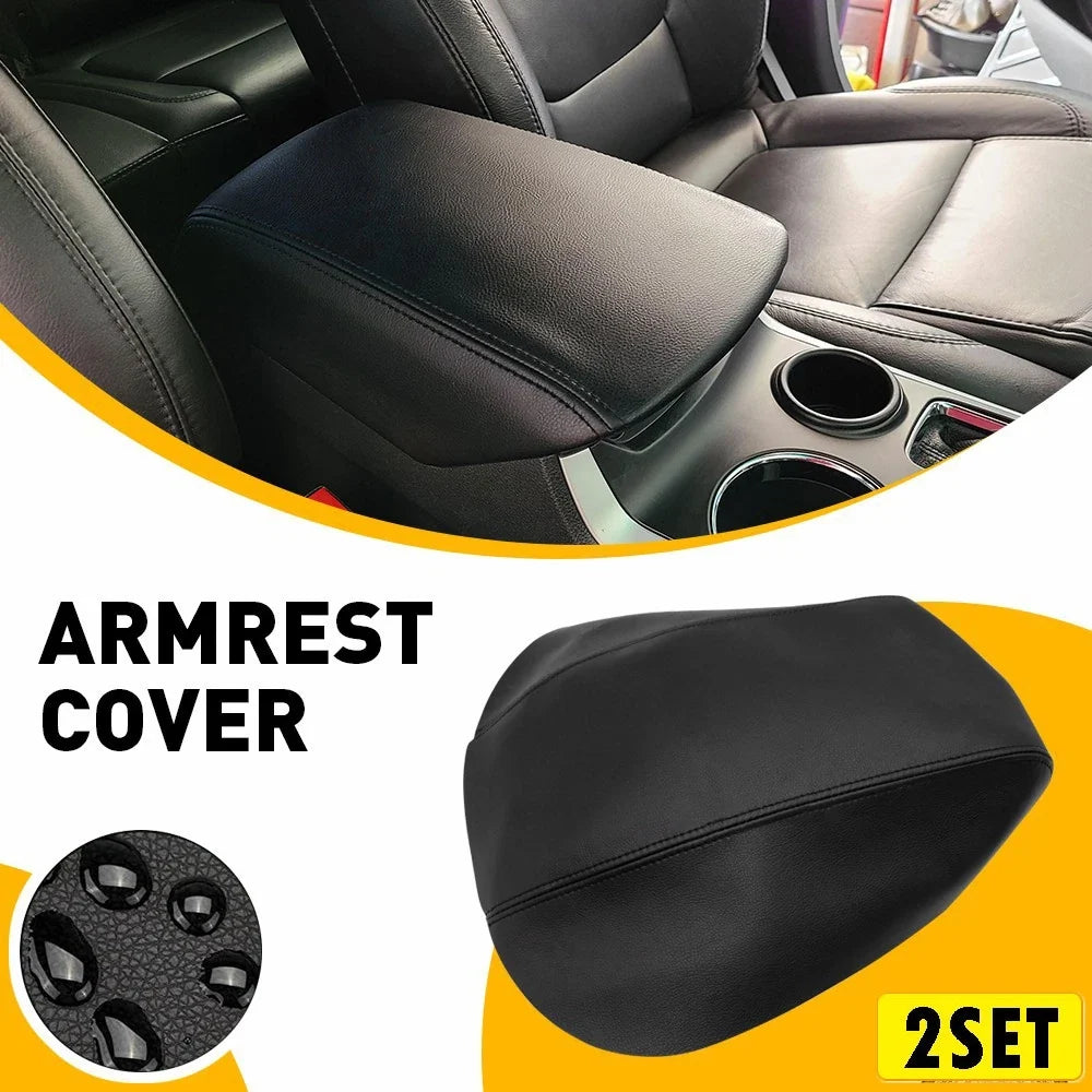 Leather Center Console Lid Armrest Cover for Ford Explorer (2011–2018)