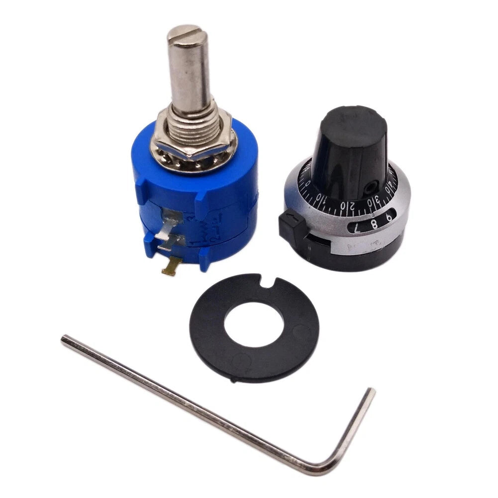 Set of 4 5K Ohm 10 Turn Rotary Potentiometer Knobs for Automotive Use