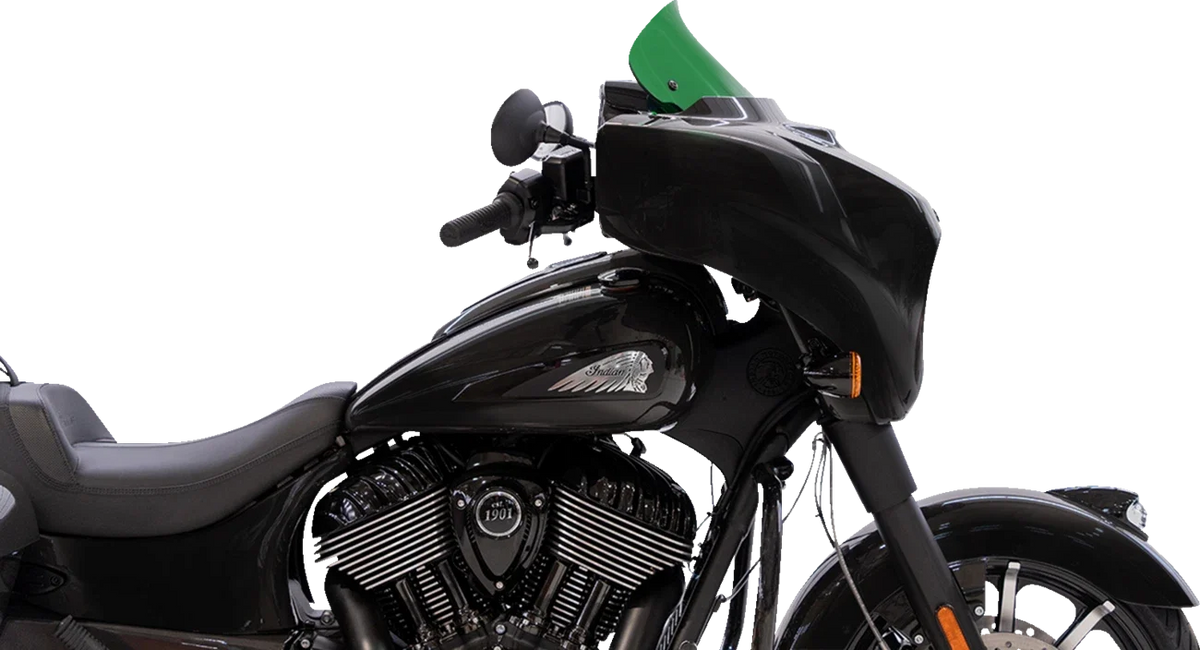 Klock Werks Kolor Flare Windshield 10" Green for Harley Davidson (2014–2023) KWW-04-0639