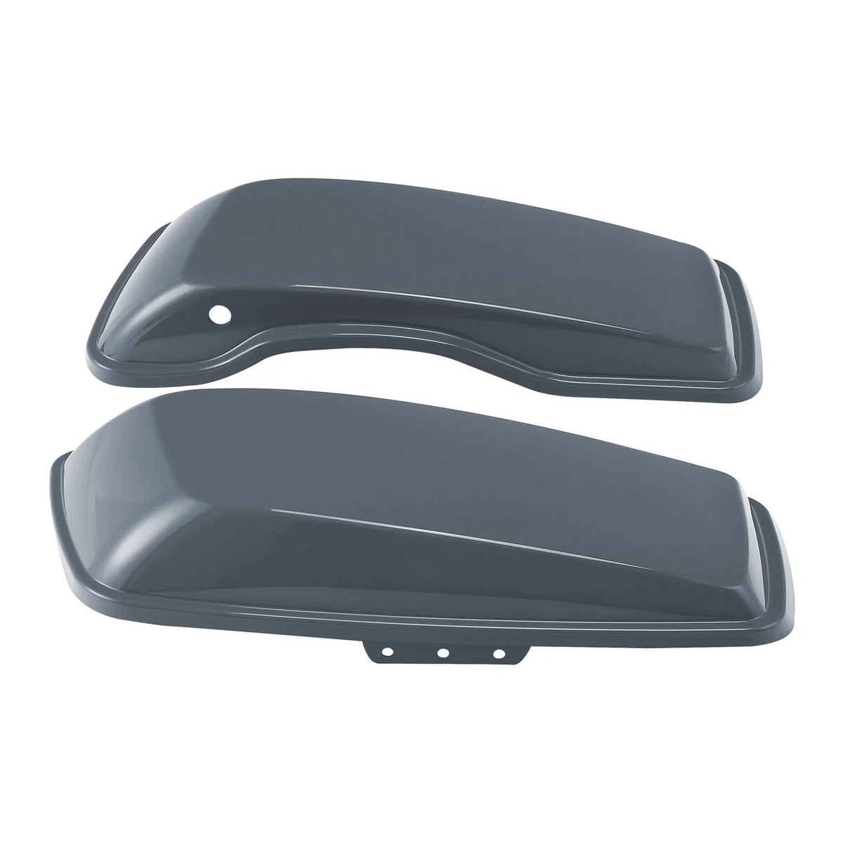 Hard Saddlebag Lids for Harley Touring Road Street Glide (2014–2024) Gunship Gray