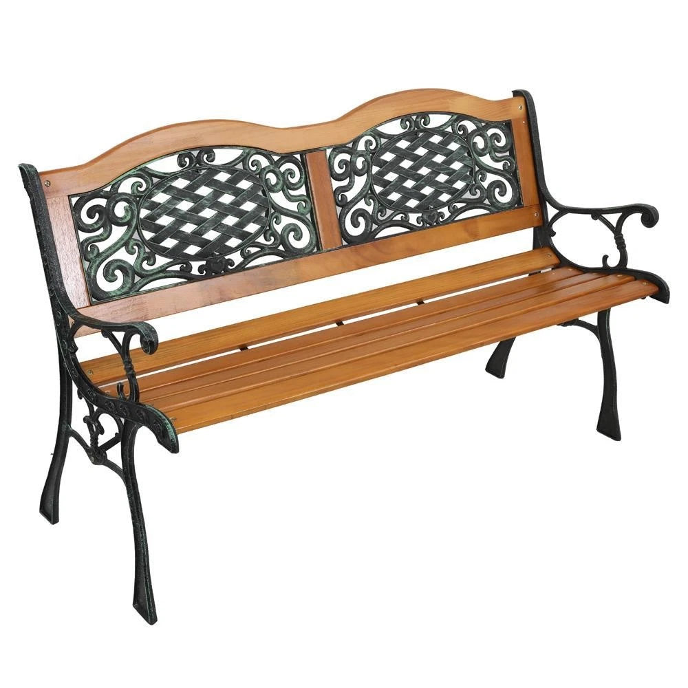 50" Metal Garden Bench for Patio Park Outdoor Deck
