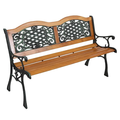 50" Metal Garden Bench for Patio Park Outdoor Deck