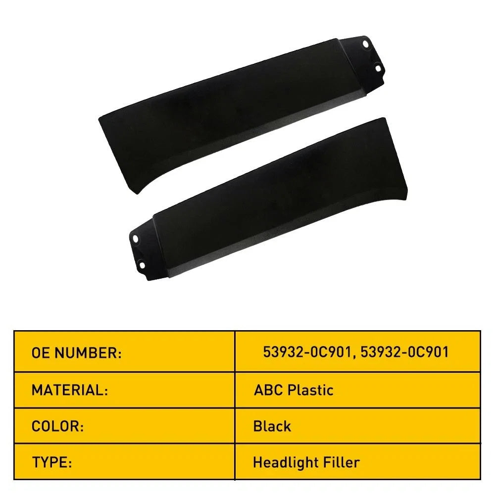 Bumper Grille Headlight Filler Trim Set for Tundra (2007–2013) Sequoia (2008–2012)