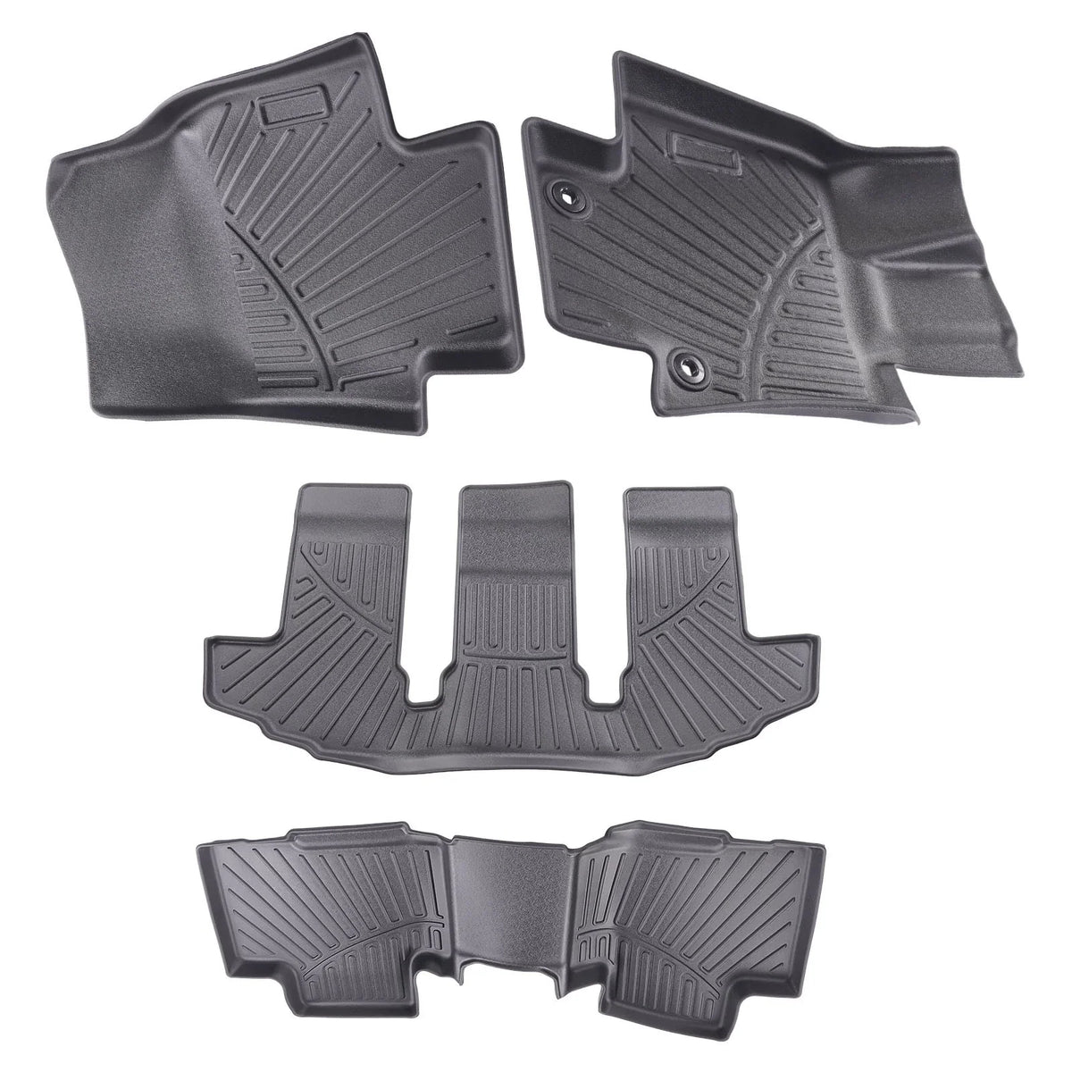 Set of 4 Rubber Floor Mats Liner Kit for Toyota Highlander (2020–2025)