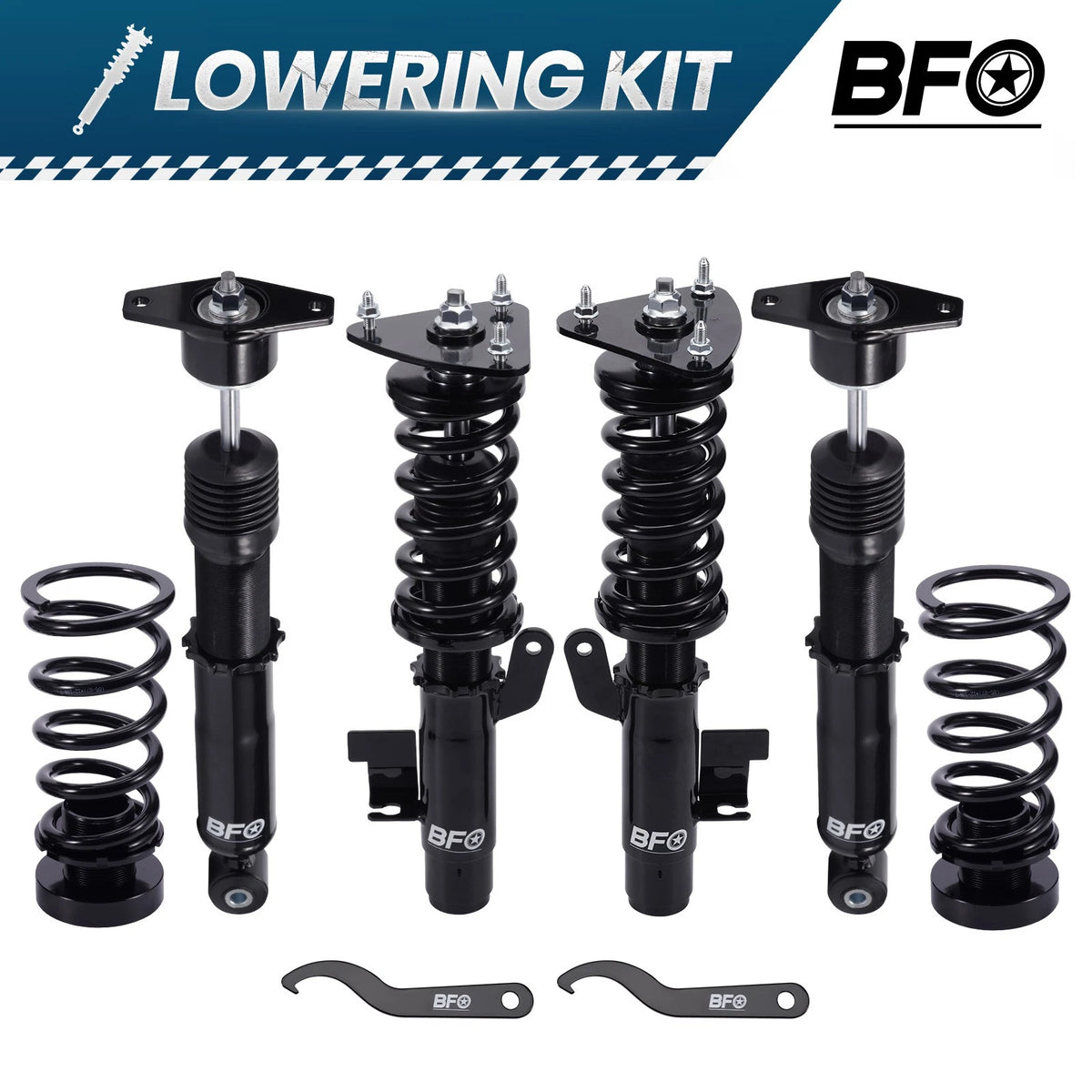 2X Adjustable Coilovers for Mazda 3 BK (2004–2009) SQ2TMD