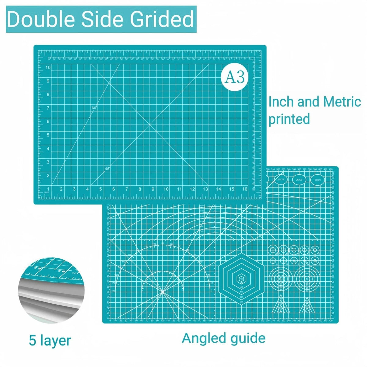 18"x12" Self Healing Cutting Mat for Sewing (No Part Numbers)