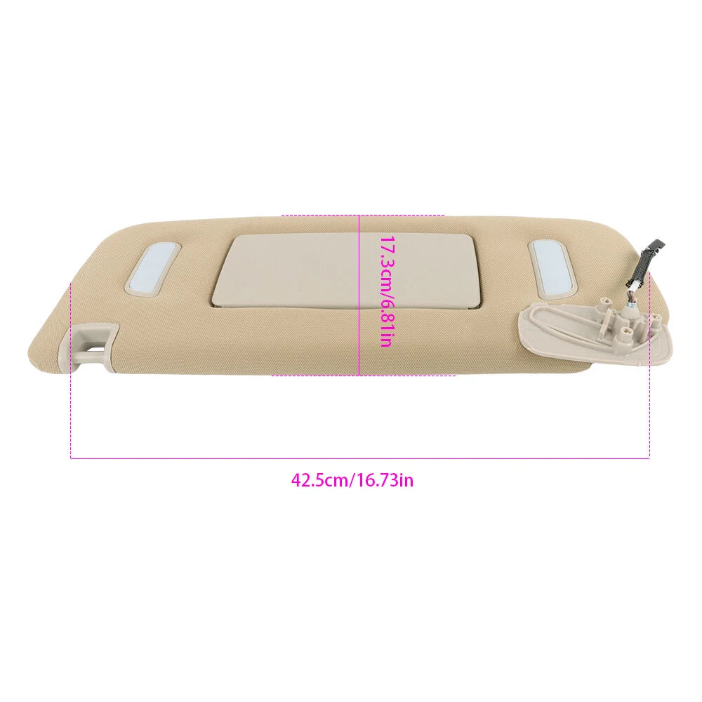 Left Driver Sun Visor Mirror for Silverado Tahoe Yukon Suburban (2007–2014) 22850306