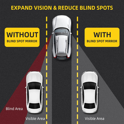 2X Blind Spot Mirrors for Car (HD 2 inches, Round, Silver)