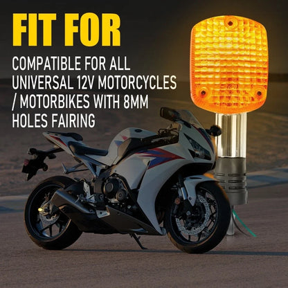2X LED Turn Signal Lights for Universal Motorcycles (12V)