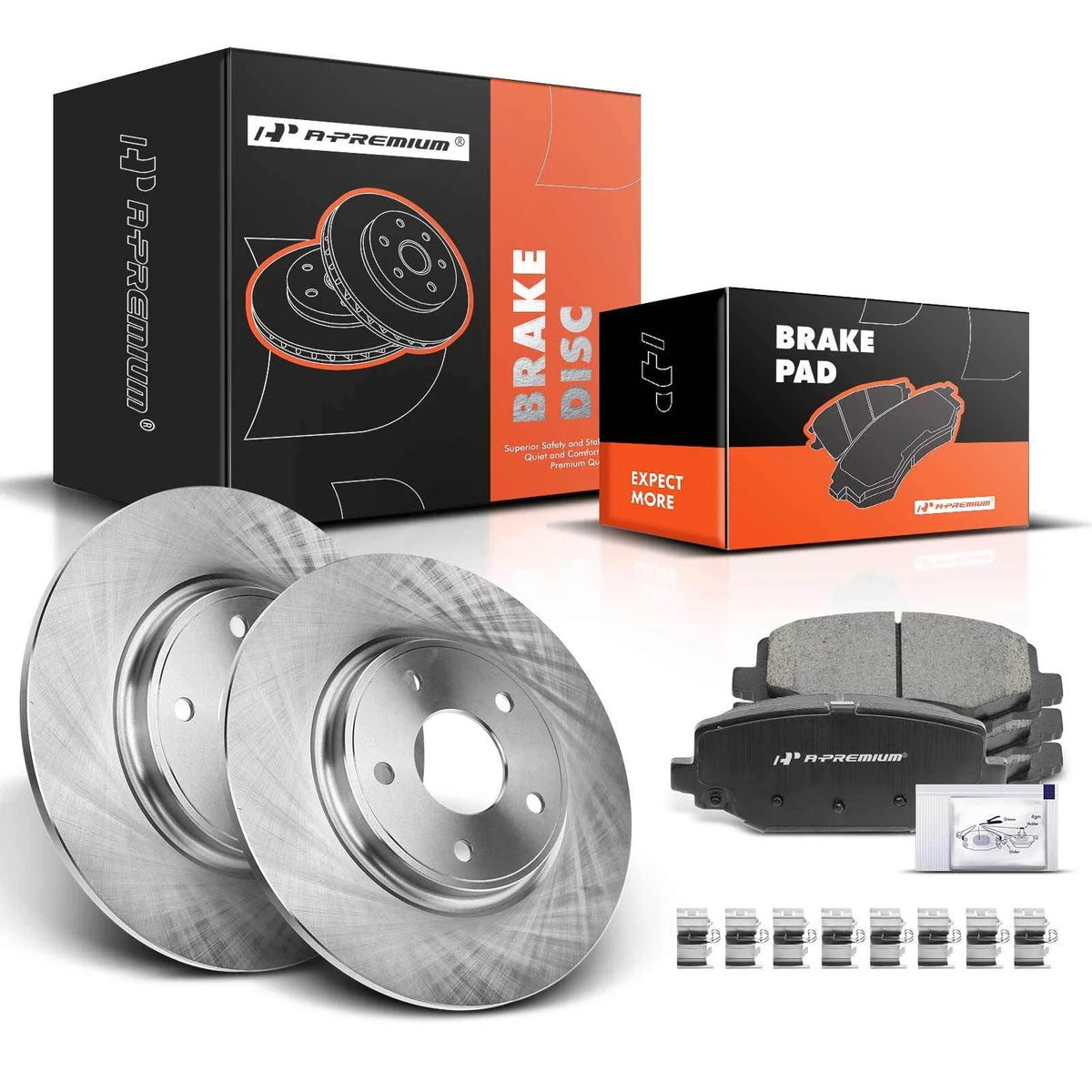 Rear Disc Brake Rotors & Ceramic Pads for Dodge Grand Caravan (2012–2020)