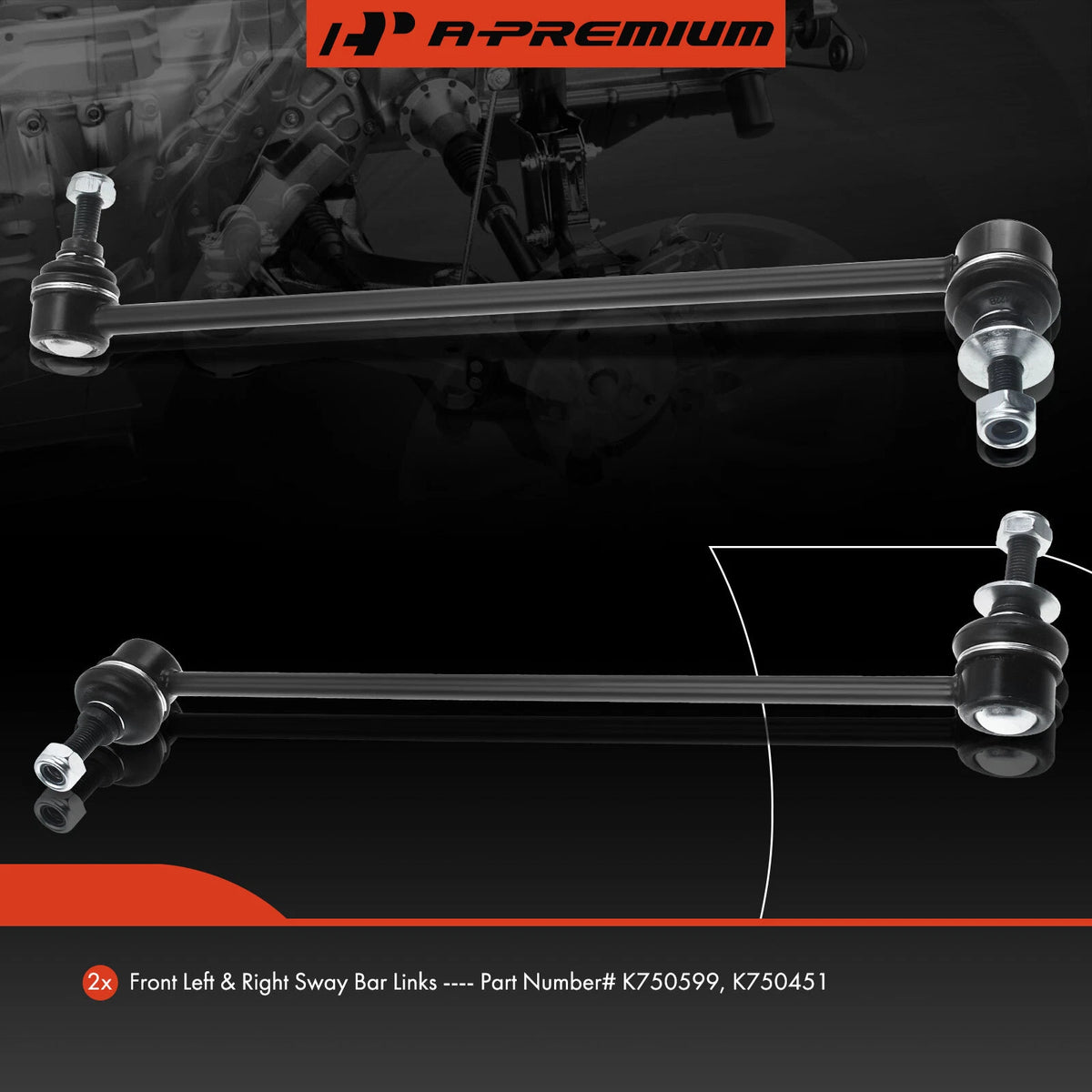 2X Front Stabilizer Sway Bar Link for BMW 1 Series M (2011) 31352283441, K750599, K750451