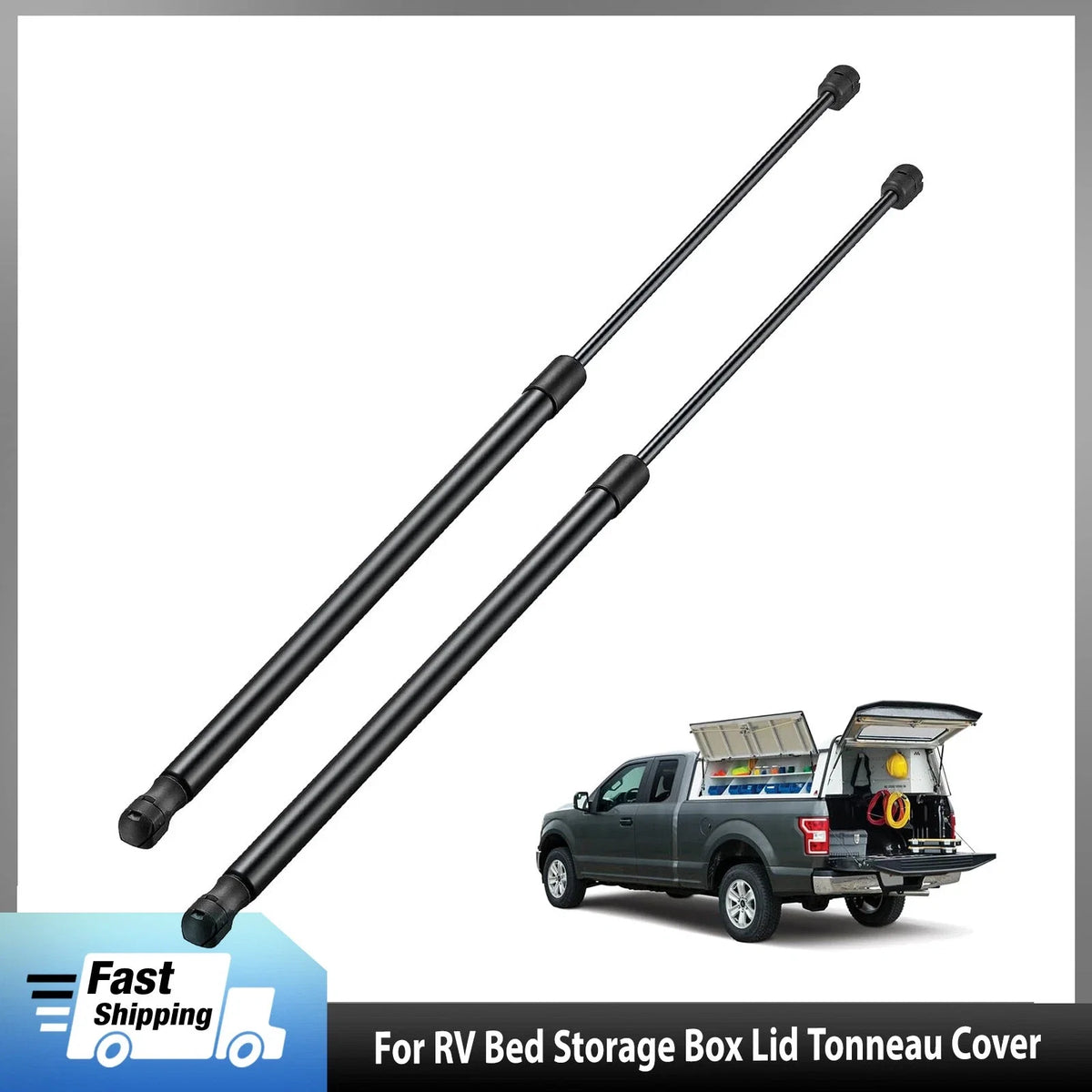Set of 2 Gas Struts ML2790 for RV Beds Tonneaus (28 Inch, 90Lbs)