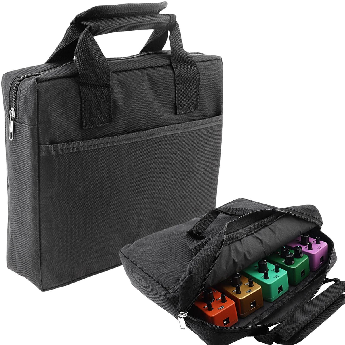 Guitar Effects Pedal Board Carry Bag for Portable Use (Black)