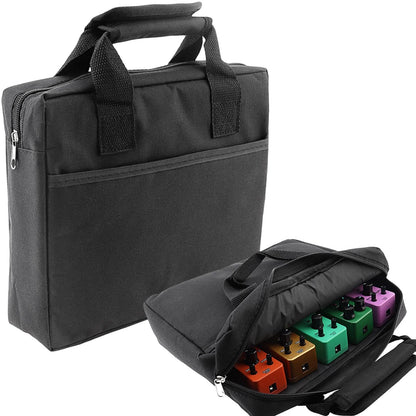Guitar Effects Pedal Board Carry Bag for Portable Use (Black)