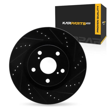 Drilled and Slotted Brake Rotor for Pontiac Vibe (2009–2010) ALX-PAU-DF-633-76080R-CLA5