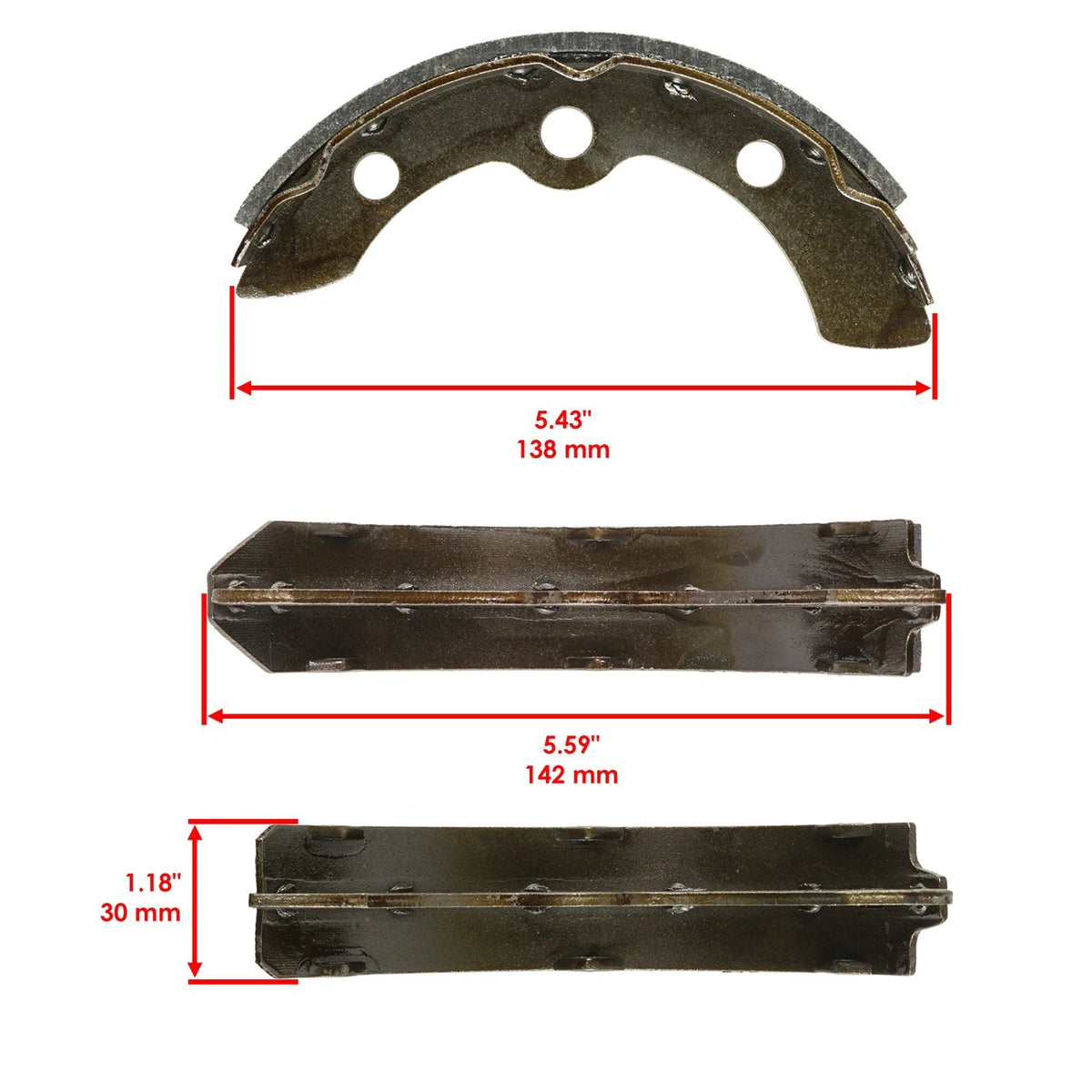 Brake Drum & Shoe for Club Car Carryall 1 / 6 (DR103, BS159, 101791101)