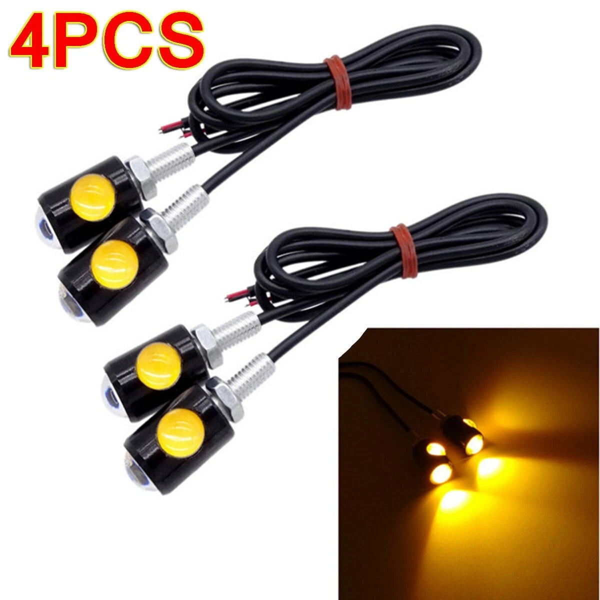 4X Mini LED Turn Signals for Universal Motorcycle