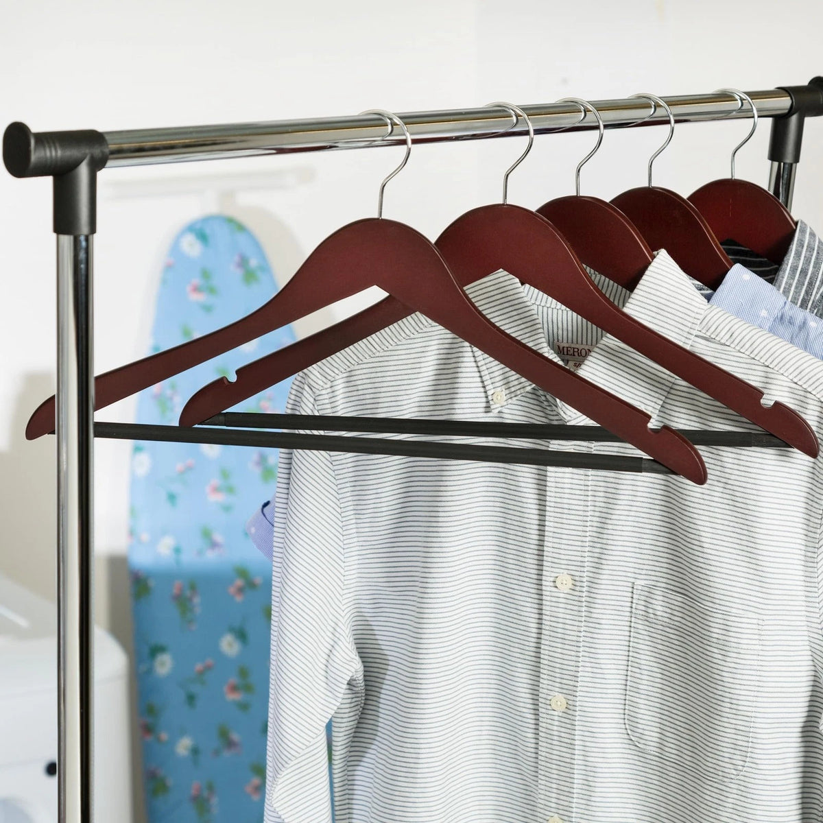 24-Pack No Slip Wooden Coat Hangers for