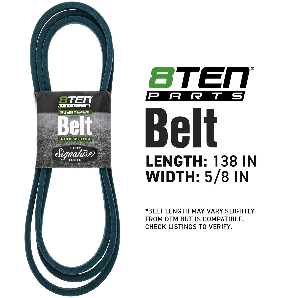 8TEN Signature Belt for Husqvarna YTH24V48 YTH2348 (532197242, 954-0642)
