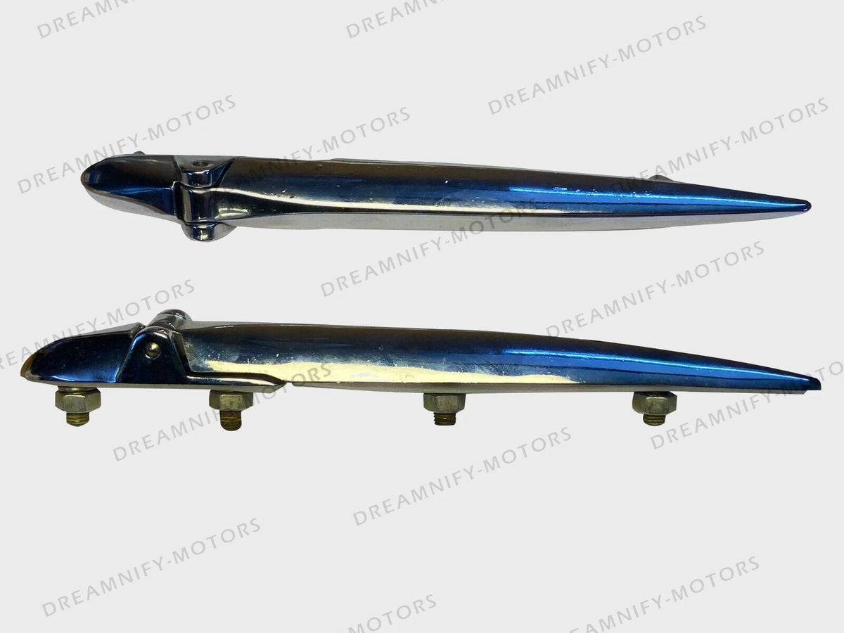 Set of 2 Chrome Plated Boot Trunk Lid Hinges for Morris & Vintage Car