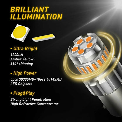 2X Amber LED Turn Signal Parking Light Bulb for Hyundai Accent Elantra Santa Fe