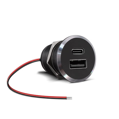 12V USB Outlet for Automotive (2010–2023) QC 3.0 USB-A & USB-C PD3.0