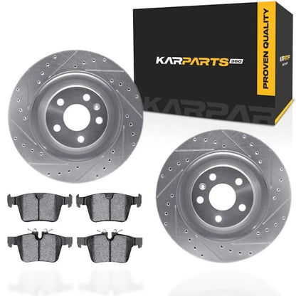 Rotor Set for Polestar 2 (2022–2024) | Drilled and Slotted | ALX-PAU-DF-7512-27305-CLA3