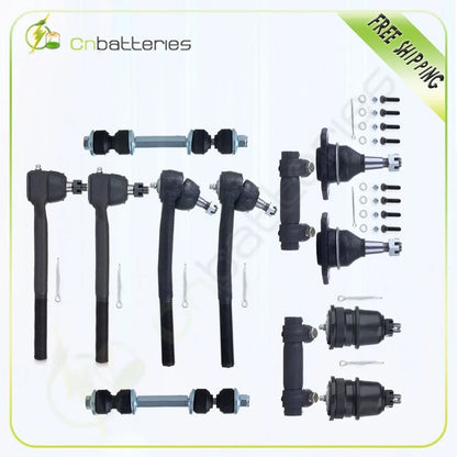 12PCS Suspension Kit Ball Joint Tie Rod Ends for Oldsmobile Custom Cruiser (1977–1992)