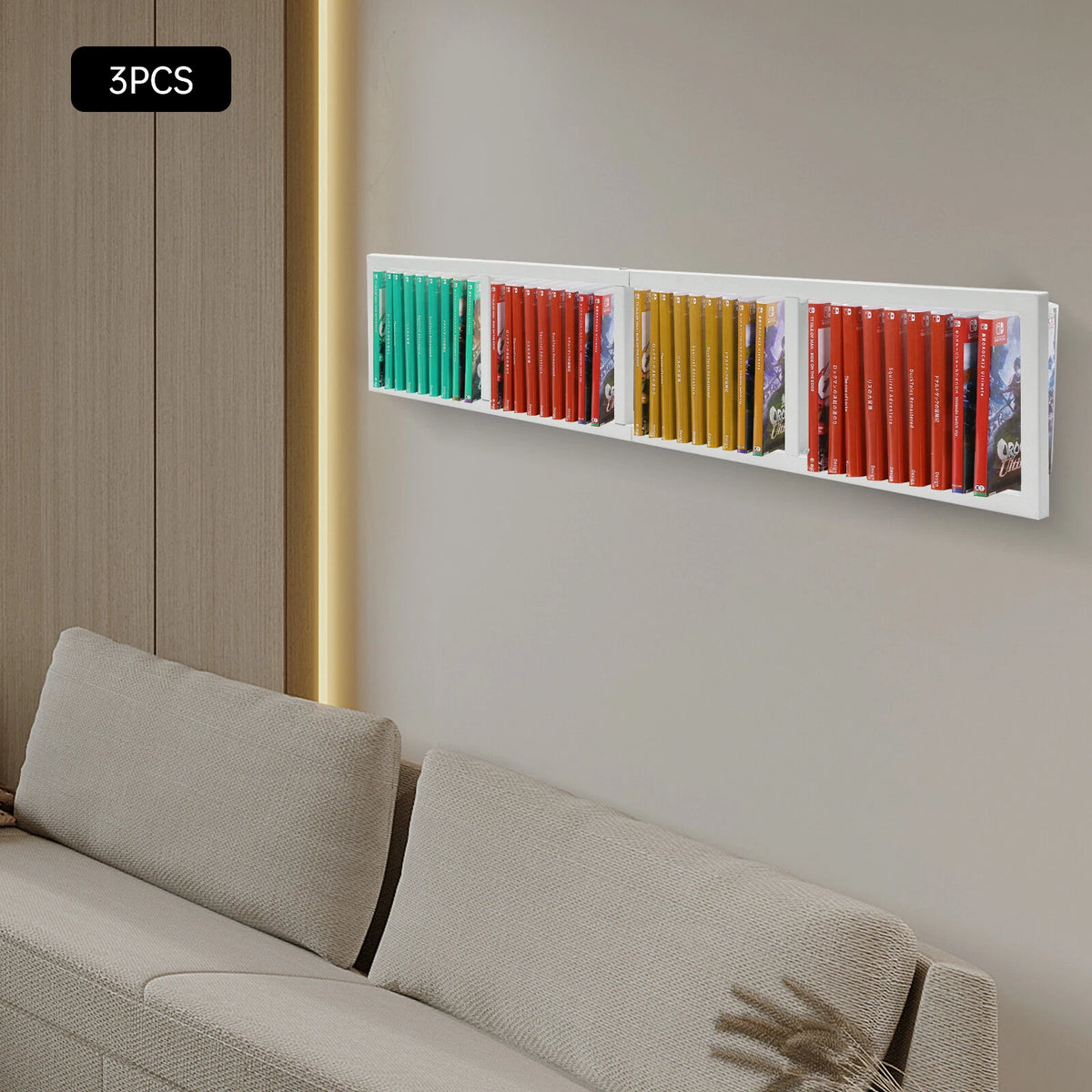 CD Wall Mount Rack Holder for Media Storage Display Organizer