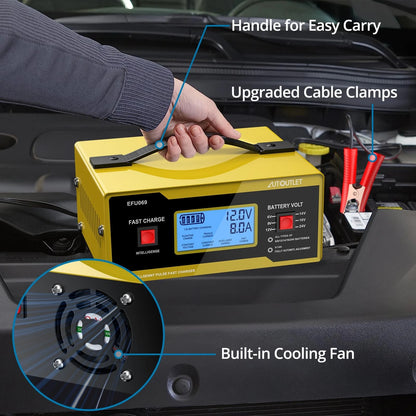 6V/12V/24V Battery Charger for Automotive (Upgraded)