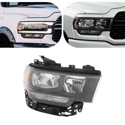 Halogen Black Headlight for Ram 2500 3500 (2019–2024) 68406276AE, CH2503338