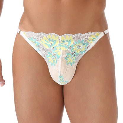 2X Breathable Adjustable Lace Thong Underwear for Men