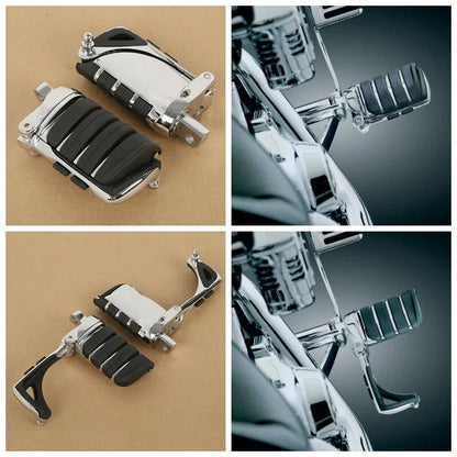 Pair Chrome Switchblade Male Mount Foot Pegs for Harley Touring Dyna