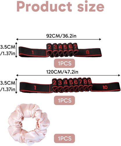 2Pcs Fitness Resistance Bands - 8 & 10 Level Numbered Bands