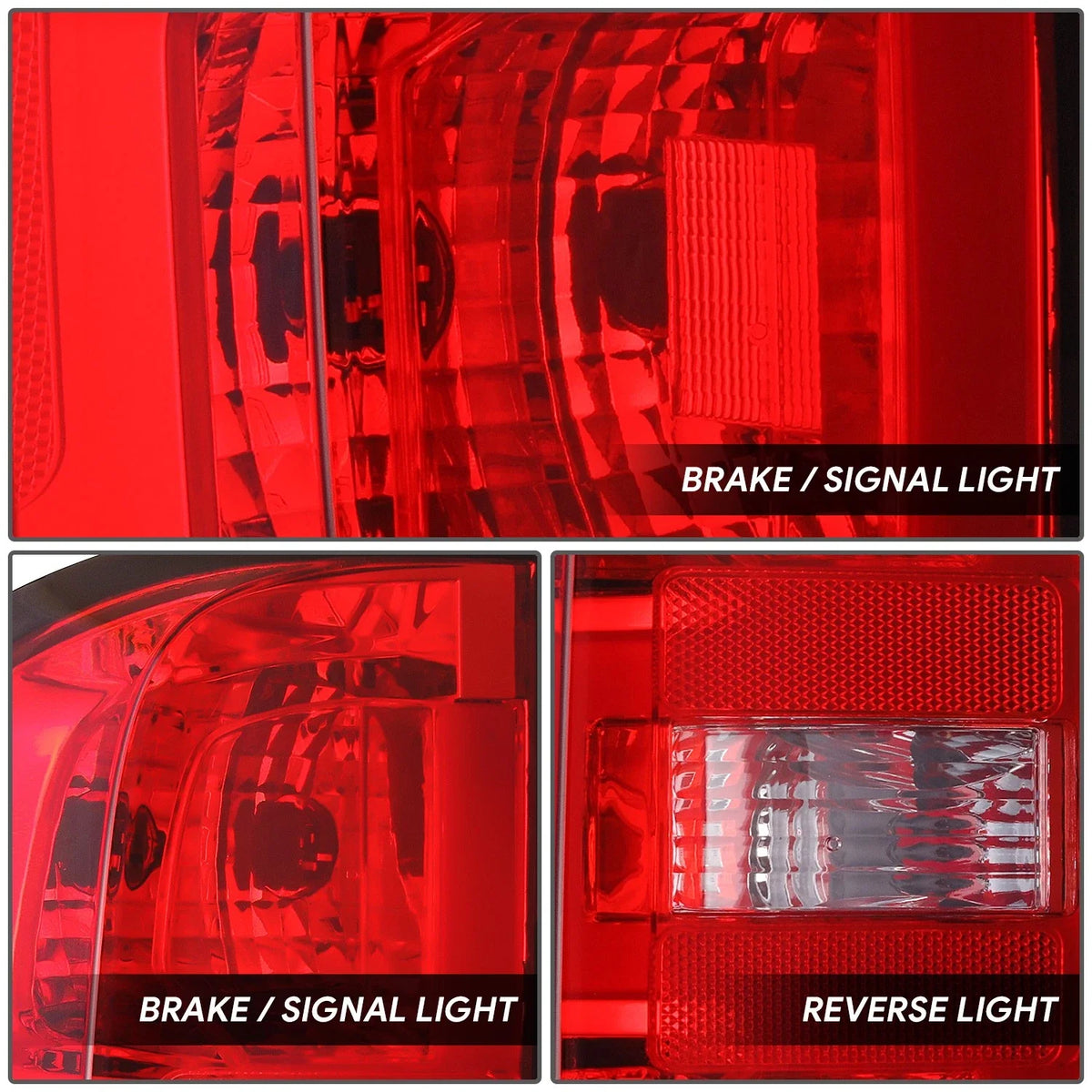 Chrome Housing Red Lens Tail Lights for Chevy Colorado (2015–2022)