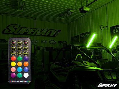 Set of 2 RGB LED Whip Lights for SuperATV (2015–2023)