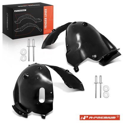 2X Front Inner Fender Liners with Insulation Foam for Hyundai Santa (2011–2018) - 86811K5000, 86812K5000, HY1248192, HY1249192